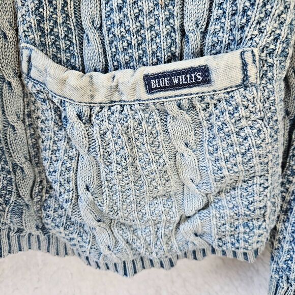 BLUE WILLIS Button Cardigan 100% Cotton Sweater Size Large - Picture 4 of 6